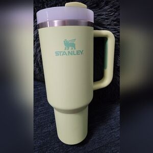 Stanley Lime and Green 40 Oz Travel Mug with straw